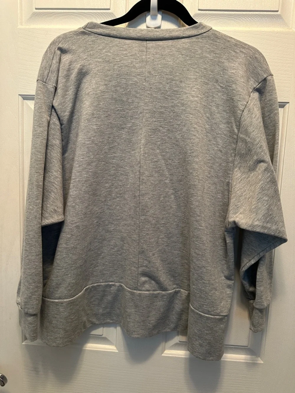 Sew in Love Perfectly Imperfect Grey Graphic Sweatshirt Dolman Sleeve Boxy M - Picture 3 of 4
